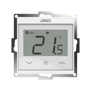 Терморегулятор провод., прогр., встр., с возм. подкл. вынос. датч., WI-FI, белый, в рамку 55х55 ENGO