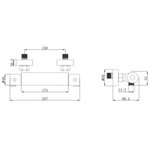 Смеситель душ MELODIA Rock термостатический без аксессуаров хром