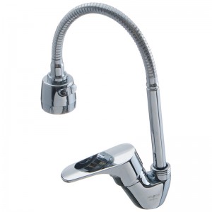 Смеситель кухня MELODIA Rock картридж 35мм гибкий излив хром