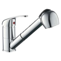 Смеситель кухня MELODIA Metallica картридж д.40мм вытяжной излив