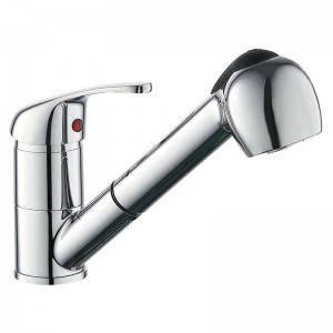 Смеситель кухня MELODIA Metallica картридж д.40мм вытяжной излив