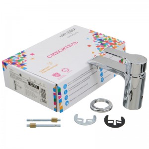 Смеситель умывальник MELODIA Metallica картридж 35мм низкий хром