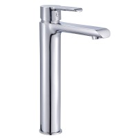 Смеситель умывальник MELODIA Metallica картридж 35мм высокий хром