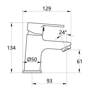 Смеситель умывальник MELODIA Aria картридж д.35мм низкий