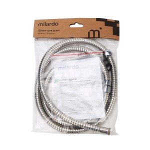 Шланг для душа, 1,6 м, нерж.сталь, EPDM, Milardo