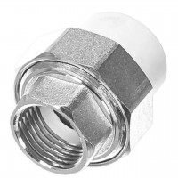 Муфта комбинированная разъёмная ВР 20-1/2" (белый) РОСТерм