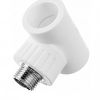 Тройник комбинированный НР 25-1/2" (белый) РОСТерм