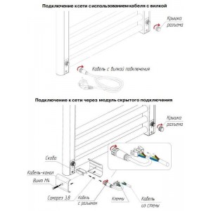 Полотенцесушитель электрический "RIFAR D-LINE" DL-150-60-W, цвет "Белый", мощность 430 Вт