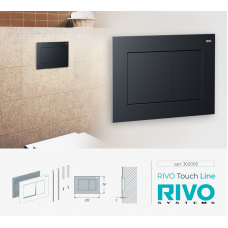 Панель смыва RIVO Touch line Черный матовый