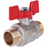Кран шаровой Rommer 3/4"  НР/НР, ручка бабочка Кран шаровой Rommer 3/4"  НР/НР, ручка бабочка