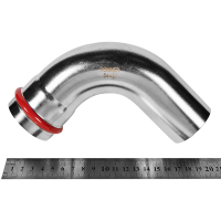 Угольник однораструбный Rommer 90&deg; ВПр-НПр, 54, из нержавеющей стали прессовой