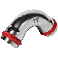 Угольник Rommer 90&deg; ВПр-ВПр, 35, из нержавеющей стали прессовой