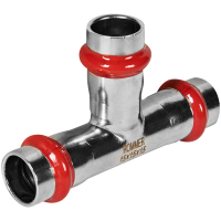 Тройник равнопроходной Rommer ВПр, 15, из нержавеющей стали прессовой