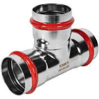 Тройник равнопроходной Rommer ВПр, 54, из нержавеющей стали прессовой