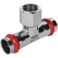 Тройник-переходник Rommer ВПр-ВР, 18х1/2, из нержавеющей стали прессовой Тройник-переходник Rommer ВПр-ВР, 18х1/2, из нержавеющей стали прессовой