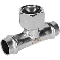 Тройник-переходник Rommer ВПр-ВР, 18х3/4, из нержавеющей стали прессовой