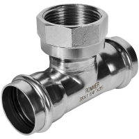 Тройник-переходник Rommer ВПр-ВР, 35х11/4, из нержавеющей стали прессовой Тройник-переходник Rommer ВПр-ВР, 35х11/4, из нержавеющей стали прессовой