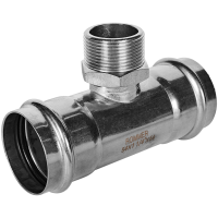 Тройник-переходник Rommer ВПр-НР, 54х1 1/4, из нержавеющей стали прессовой