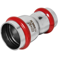 Муфта переходная Rommer ВПр, 28х22, из нержавеющей стали прессовой Муфта переходная Rommer ВПр, 28х22, из нержавеющей стали прессовой