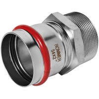 Переходник Rommer ВПр-НР, 54х2, из нержавеющей стали прессовой