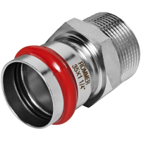 Переходник Rommer ВПр-НР, 35х11/4, из нержавеющей стали прессовой