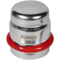 Заглушка Rommer ВПр, 42, из нержавеющей стали прессовой