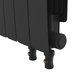 Дизайн-радиатор бимет. Royal Thermo Eclipse VR 500 x 90 Черный - 12 секц.(нижн. подкл.)