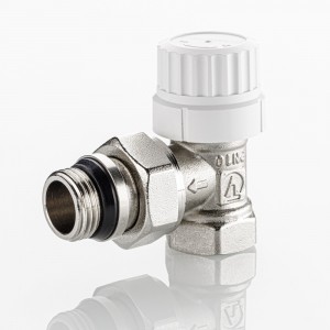Клапан радиаторный угловой с преднастройкой 1/2 " Клапан радиаторный угловой с преднастройкой 1/2 "