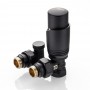 Комплект терморегулирующего оборудования для радиатора угловой 1/2 ", черный Комплект терморегулирующего оборудования для радиатора угловой 1/2 ", черный