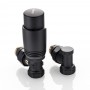 Комплект терморегулирующего оборудования для радиатора угловой 1/2 ", черный Комплект терморегулирующего оборудования для радиатора угловой 1/2 ", черный
