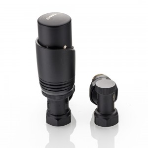 Комплект терморегулирующего оборудования для радиатора угловой 1/2 ", черный Комплект терморегулирующего оборудования для радиатора угловой 1/2 ", черный