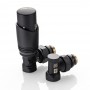 Комплект терморегулирующего оборудования для радиатора угловой 1/2 ", черный Комплект терморегулирующего оборудования для радиатора угловой 1/2 ", черный