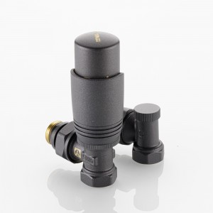 Комплект терморегулирующего оборудования для радиатора угловой 1/2 ", серый Комплект терморегулирующего оборудования для радиатора угловой 1/2 ", серый