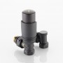 Комплект терморегулирующего оборудования для радиатора угловой 1/2 ", серый Комплект терморегулирующего оборудования для радиатора угловой 1/2 ", серый