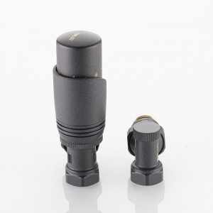 Комплект терморегулирующего оборудования для радиатора угловой 1/2 ", серый Комплект терморегулирующего оборудования для радиатора угловой 1/2 ", серый