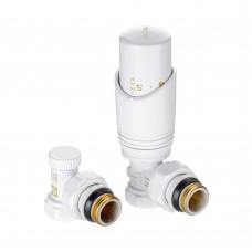 Комплект терморегулирующего оборудования для радиатора угловой 1/2 ", белый Комплект терморегулирующего оборудования для радиатора угловой 1/2 ", белый