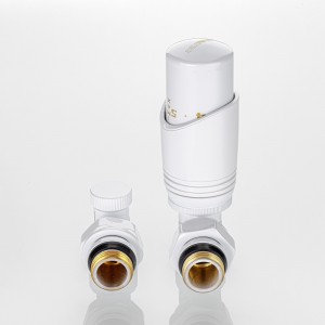 Комплект терморегулирующего оборудования для радиатора угловой 1/2 ", белый Комплект терморегулирующего оборудования для радиатора угловой 1/2 ", белый