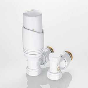 Комплект терморегулирующего оборудования для радиатора угловой 1/2 ", белый Комплект терморегулирующего оборудования для радиатора угловой 1/2 ", белый