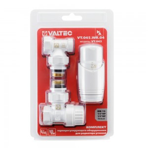 Комплект терморегулирующего оборудования для радиатора угловой 1/2 ", белый Комплект терморегулирующего оборудования для радиатора угловой 1/2 ", белый