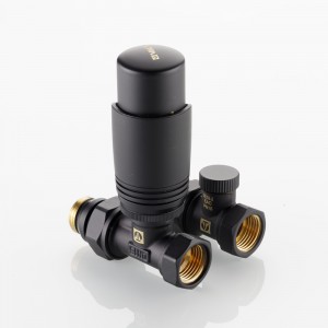 Комплект терморегулирующего оборудования для радиатора прямой 1/2 ", черный Комплект терморегулирующего оборудования для радиатора прямой 1/2 ", черный