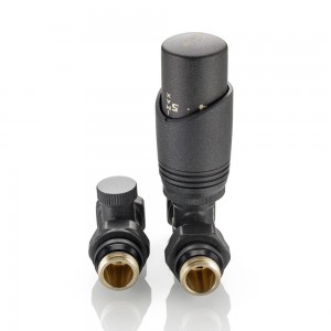 Комплект терморегулирующего оборудования для радиатора прямой 1/2 ", серый Комплект терморегулирующего оборудования для радиатора прямой 1/2 ", серый