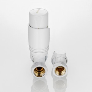 Комплект терморегулирующего оборудования для радиатора прямой 1/2 ", белый Комплект терморегулирующего оборудования для радиатора прямой 1/2 ", белый