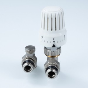 Комплект терморег-го оборуд-я д/рад., угловой 1/2" (термост-ая головка, термостат-й клапан, запорный Комплект терморег-го оборуд-я д/рад., угловой 1/2" (термост-ая головка, термостат-й клапан, запорный