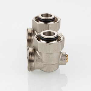 Узел угловой для нижнего подключения радиатора (без адаптеров) 3/4" Евроконус