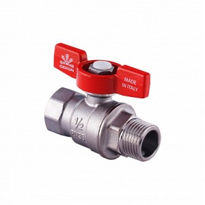 Кран шаровой Gekon хромир. с вн./нар. резьбой 1 1/4", ручка-бабочка