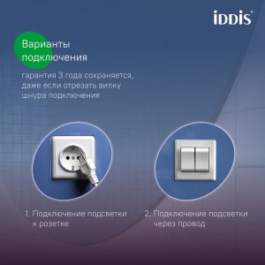 Зеркало с подсветкой и термообогревом, 60 см, Iddis Cloud X