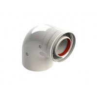 Отвод коаксиальный 90° M/F d60/100 для конденсационных котлов Отвод коаксиальный 90° M/F d60/100 для конденсационных котлов