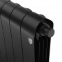 Дизайн-радиатор бимет. Royal Thermo Infinity Noir Sable VDR 500 x 100 - 8 секц.(нижн. подкл.)