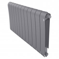 Дизайн-радиатор бимет. Royal Thermo Infinity Silver Satin VDR 500 x 100 - 12 секц.(нижн. подкл.)