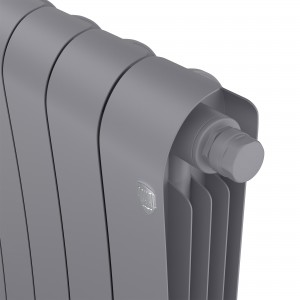 Дизайн-радиатор бимет. Royal Thermo Infinity Silver Satin VDR 500 x 100 - 4 секц.(нижн. подкл.)